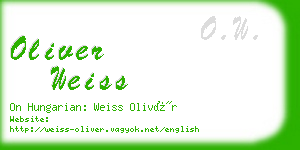 oliver weiss business card